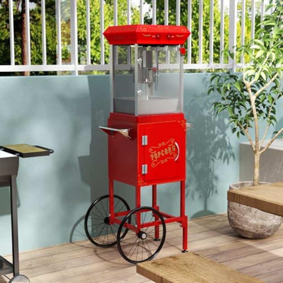 Commercial Popcorn Machine - Popcorn Machine with Cart on Wheels