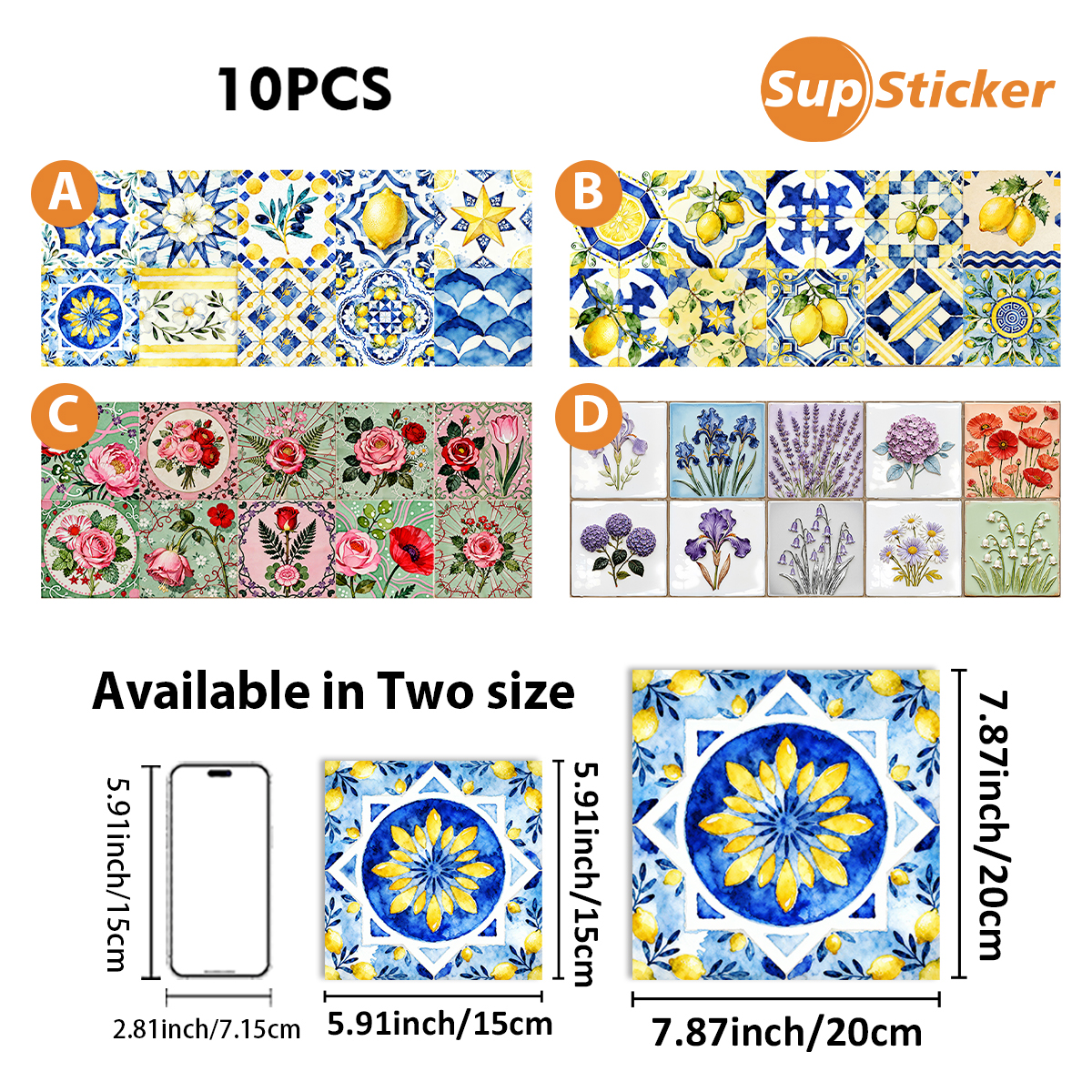 Floral Lemon Peel & Stick Wall - Commercial Kitchen Wall Panels review and price