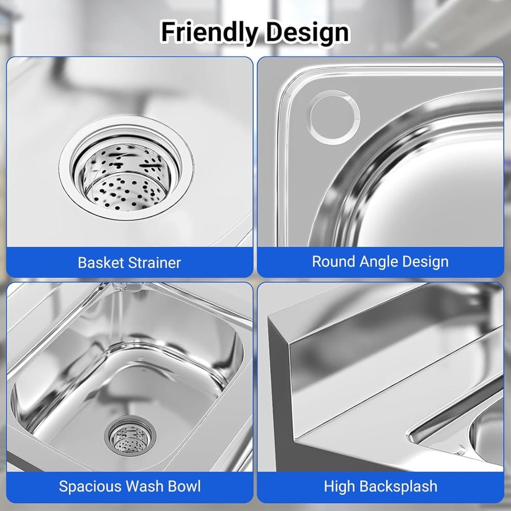 Stainless Steel Utility Sink w - Commercial Kitchen Sink review and price