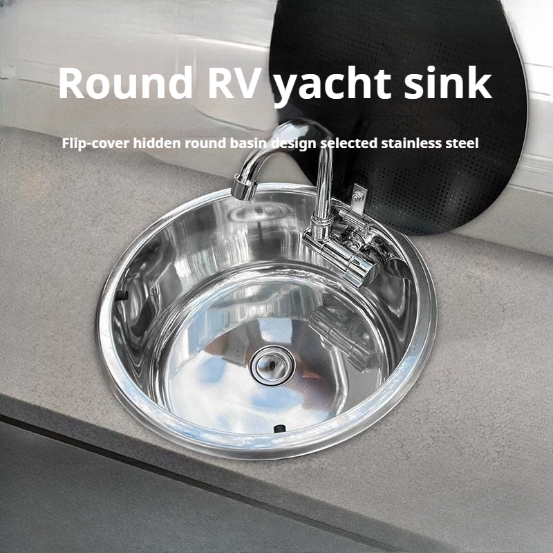 RV Circular Sink with Lid Kitc - Commercial Kitchen Sink review and price