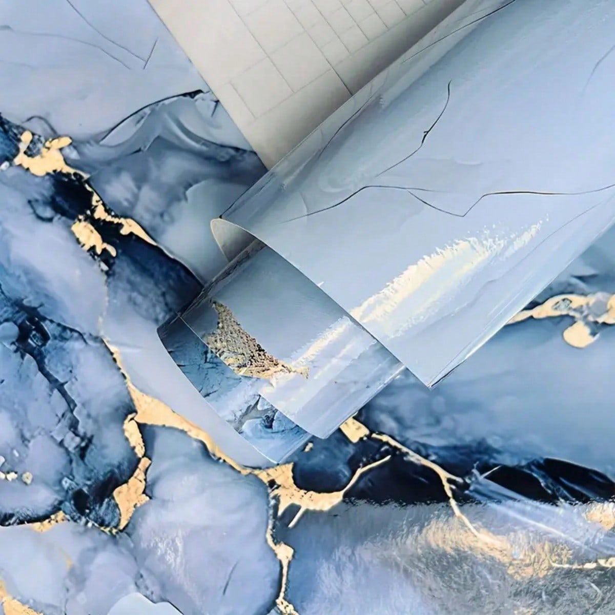 1 Roll New Blue Glacier Golden - Commercial Kitchen Wall Panels review and price
