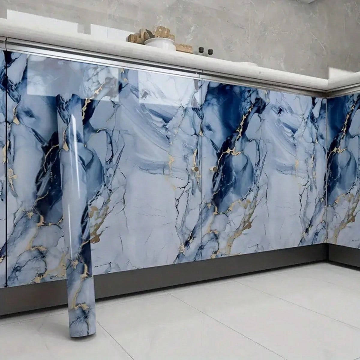 1 Roll New Blue Glacier Golden - Commercial Kitchen Wall Panels review and price