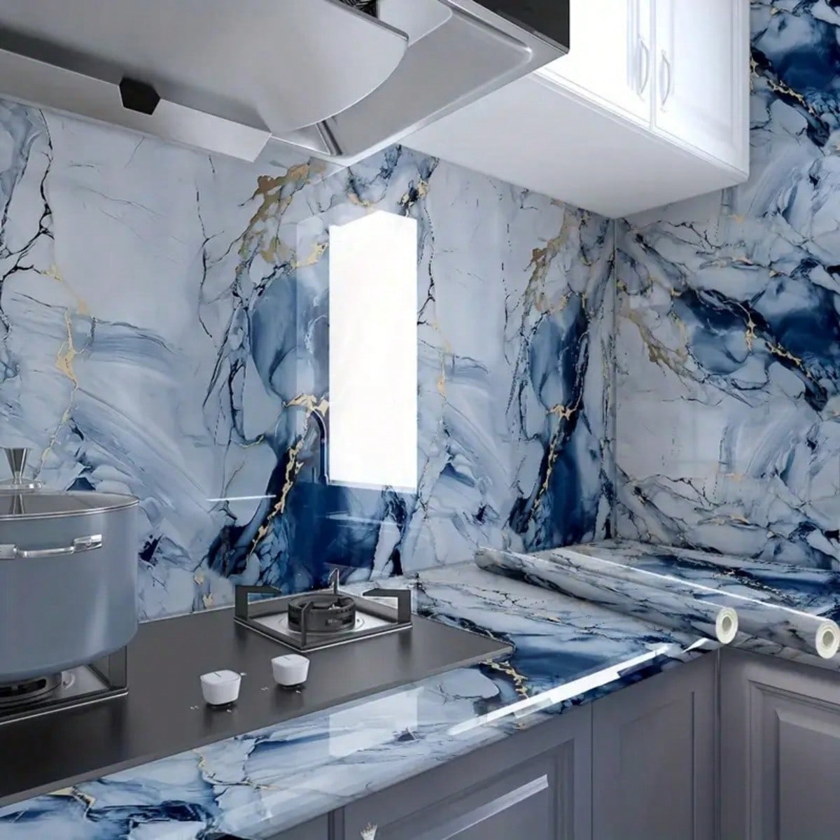 1 Roll New Blue Glacier Golden - Commercial Kitchen Wall Panels review and price