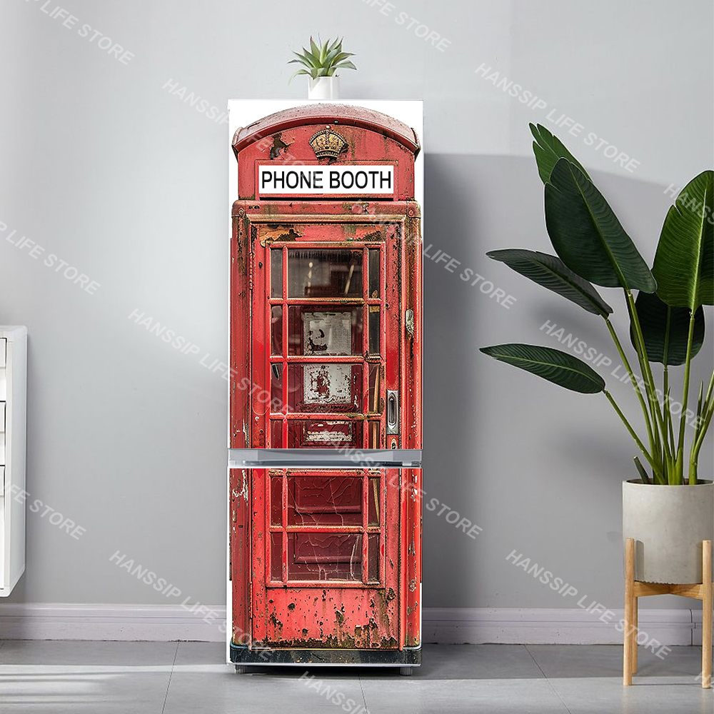 Retro Phone Booth Printed Refr - Commercial Kitchen Wall Panels review and price
