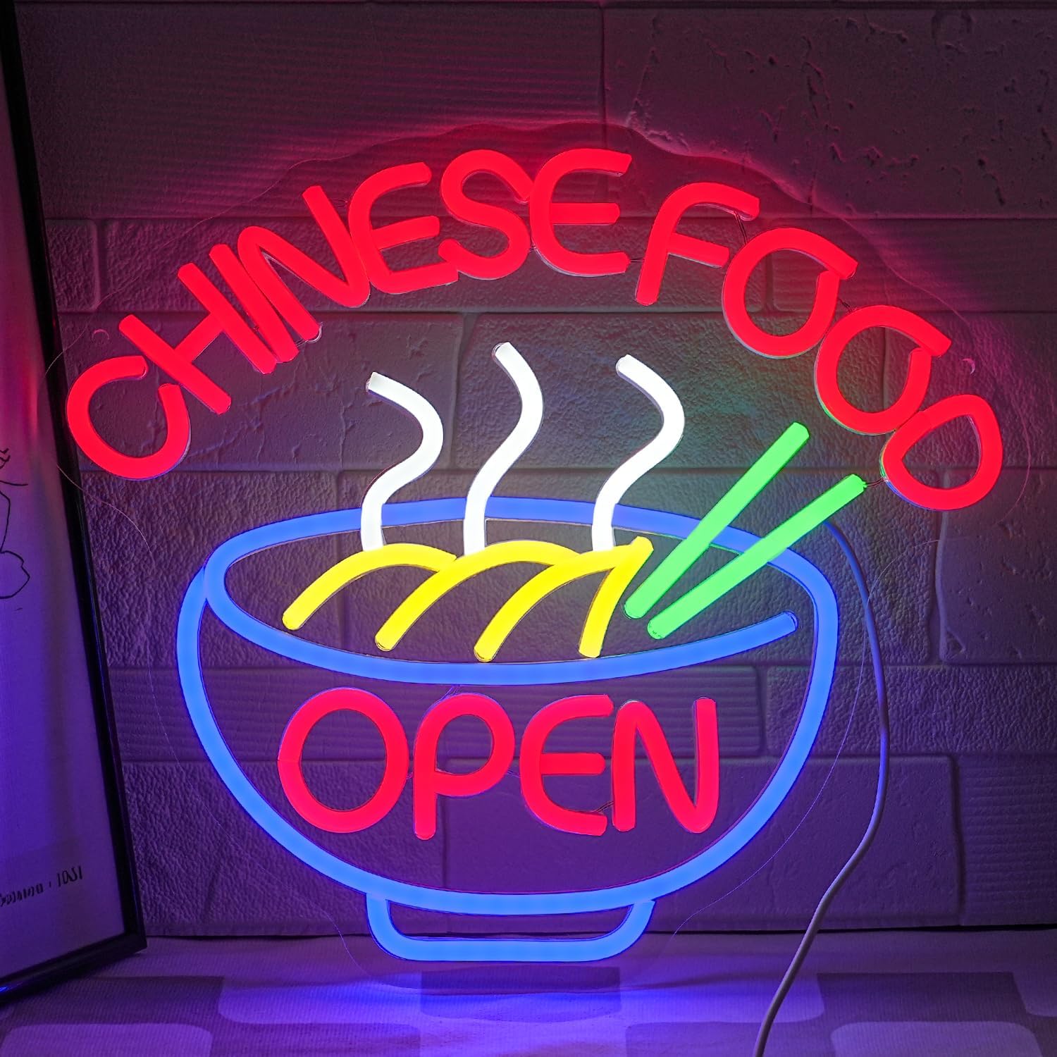 CHINESE FOOD Neon Sign Ramen N - Commercial Kitchen Walls review and price