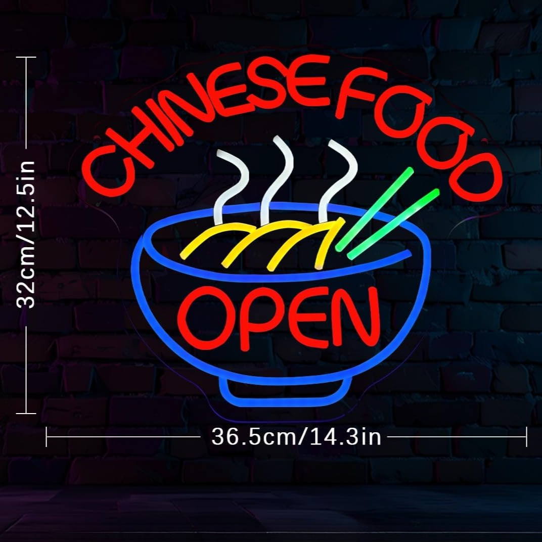 CHINESE FOOD Neon Sign Ramen N - Commercial Kitchen Walls review and price