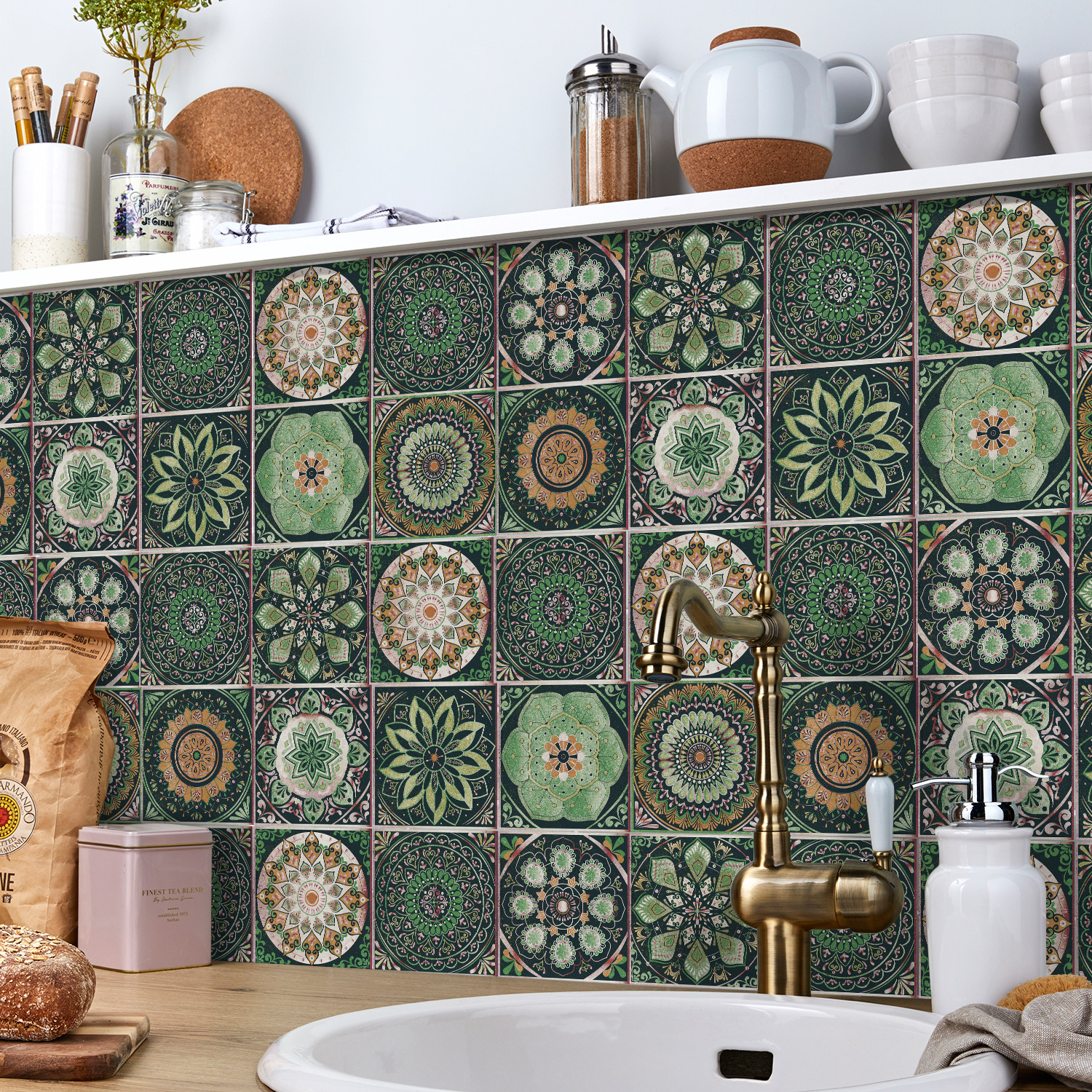 24 pieces of Mandala Retro Pat - Commercial Kitchen Wall Panels review and price