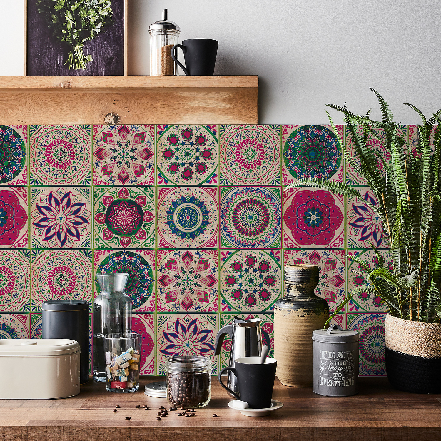 24 pieces of Mandala Retro Pat - Commercial Kitchen Wall Panels review and price
