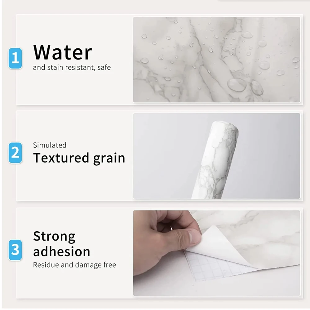 Marble Vinyl Self Adhesive Wal - Commercial Kitchen Wall Panels review and price
