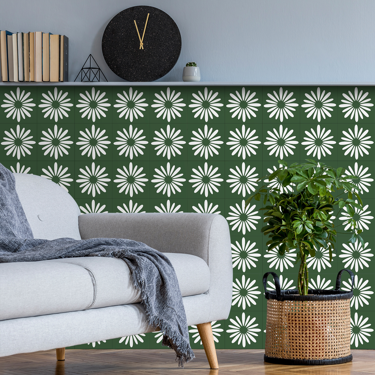 10pcs Green Daisy Matte Surfac - Commercial Kitchen Wall Panels review and price