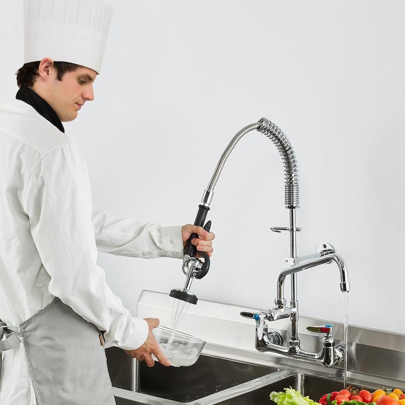 Commercial faucet with pre-rin - Commercial Kitchen Walls review and price