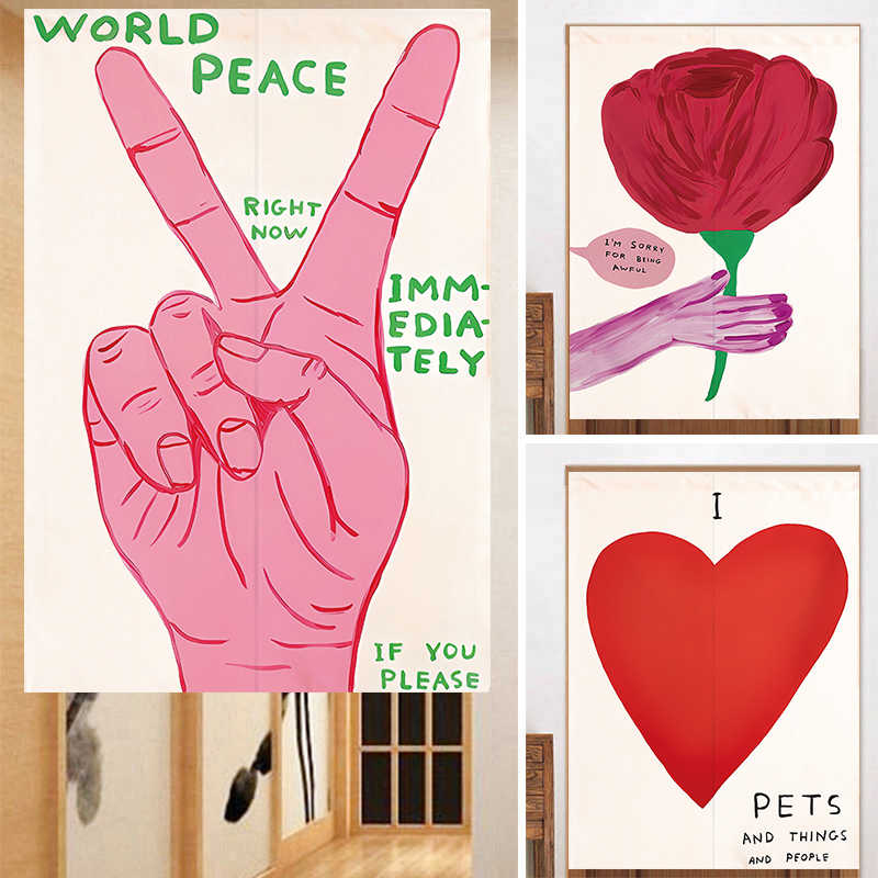 VIKAMA Hand Drawn Heart Noren  - Commercial Kitchen Ceiling review and price