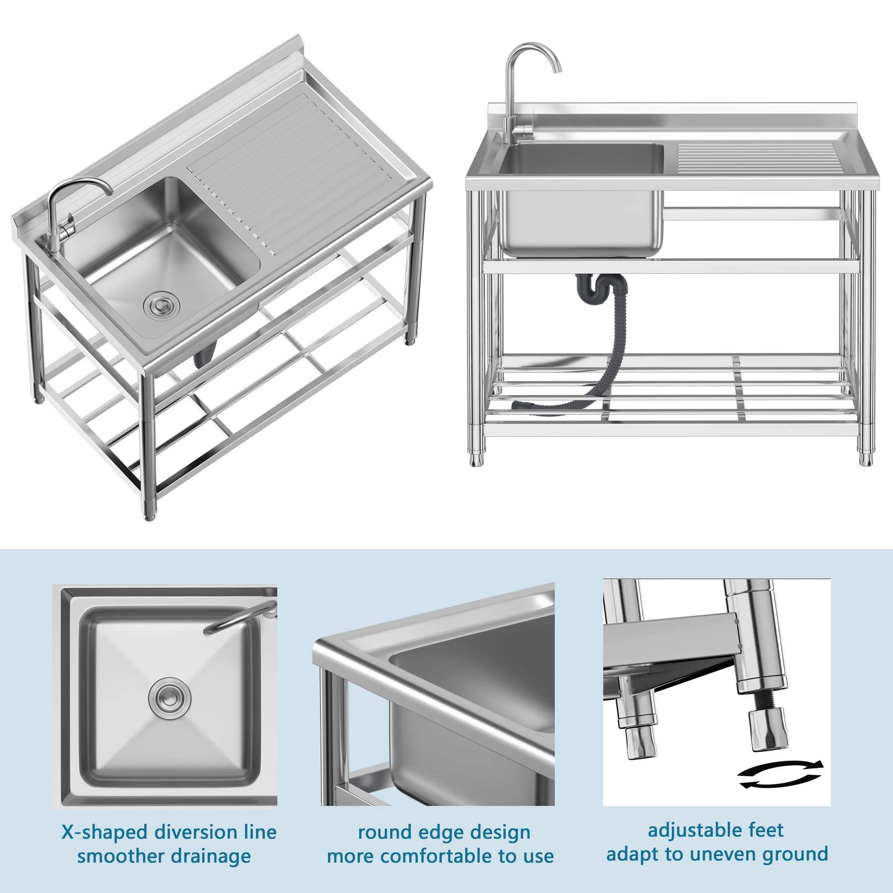 Top Selling Stainless Steel Co - Commercial Kitchen Sink review and price