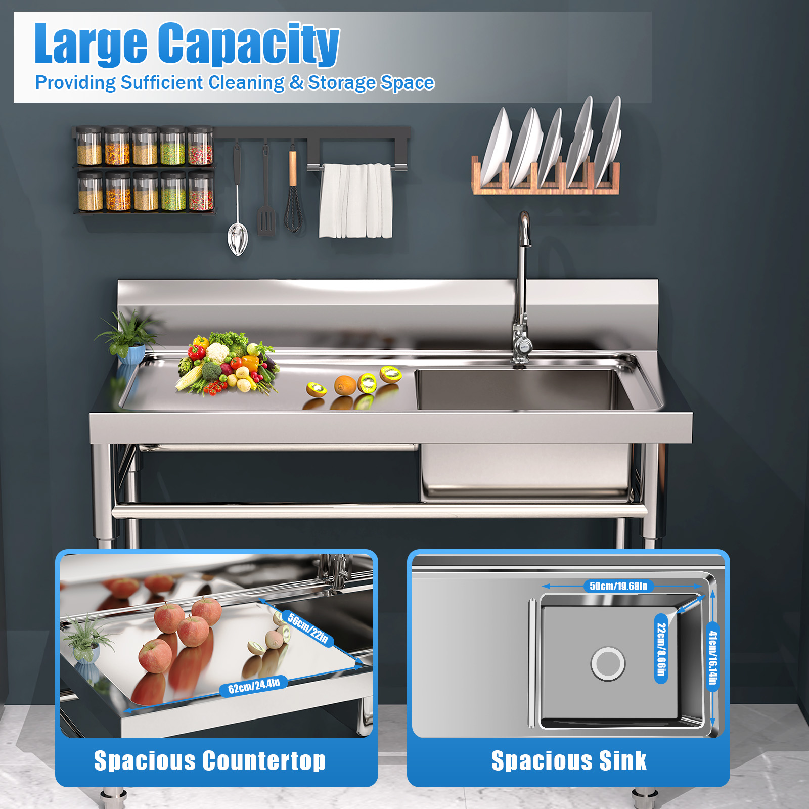 1 Compartment Commercial Kitch - Commercial Kitchen Sink review and price