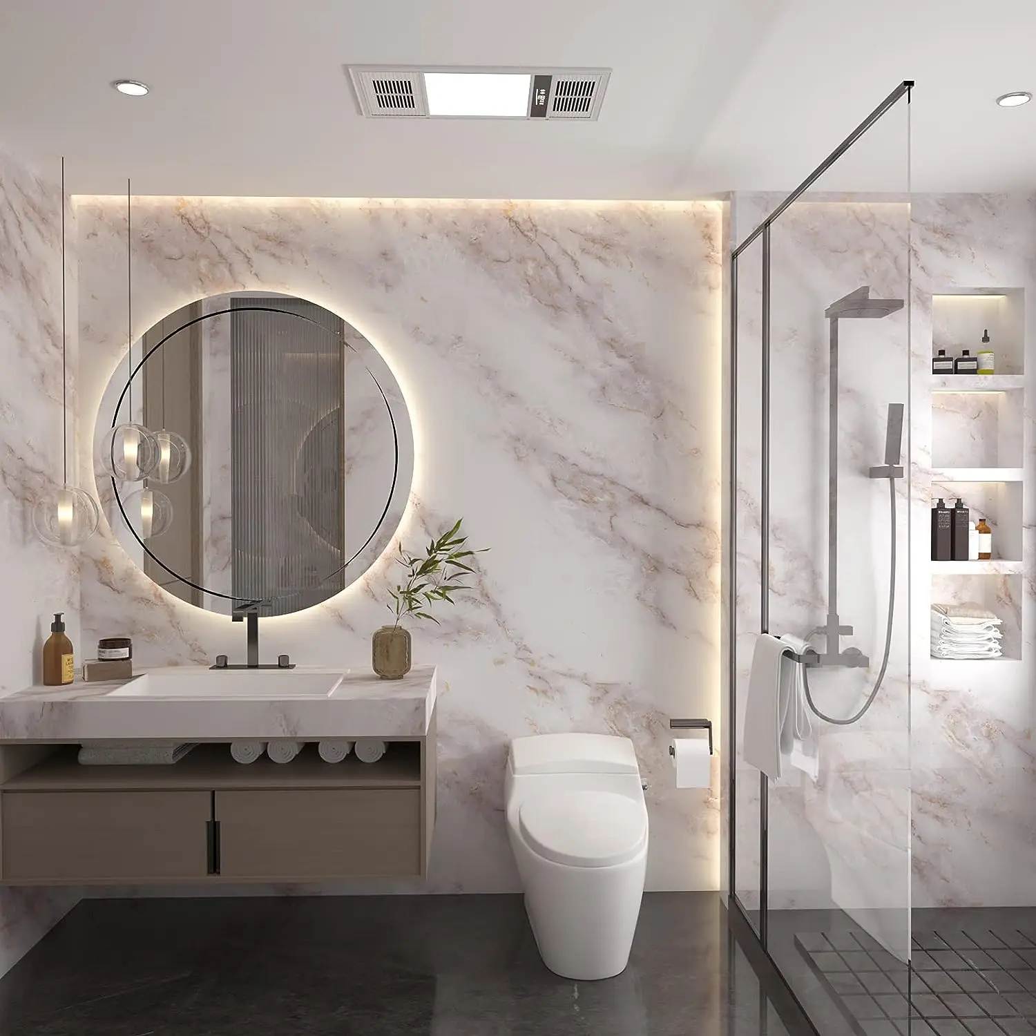 Matte Marble Self Adhesive Sti - Commercial Kitchen Wall Panels review and price