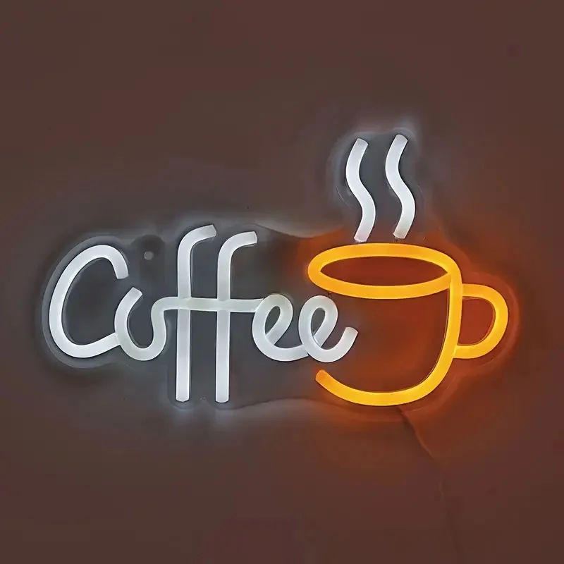 Coffee Cup Designed Neon Sign  - Commercial Kitchen Walls review and price