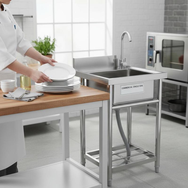 Stainless steel washbasin, fre - Commercial Kitchen Sink review and price