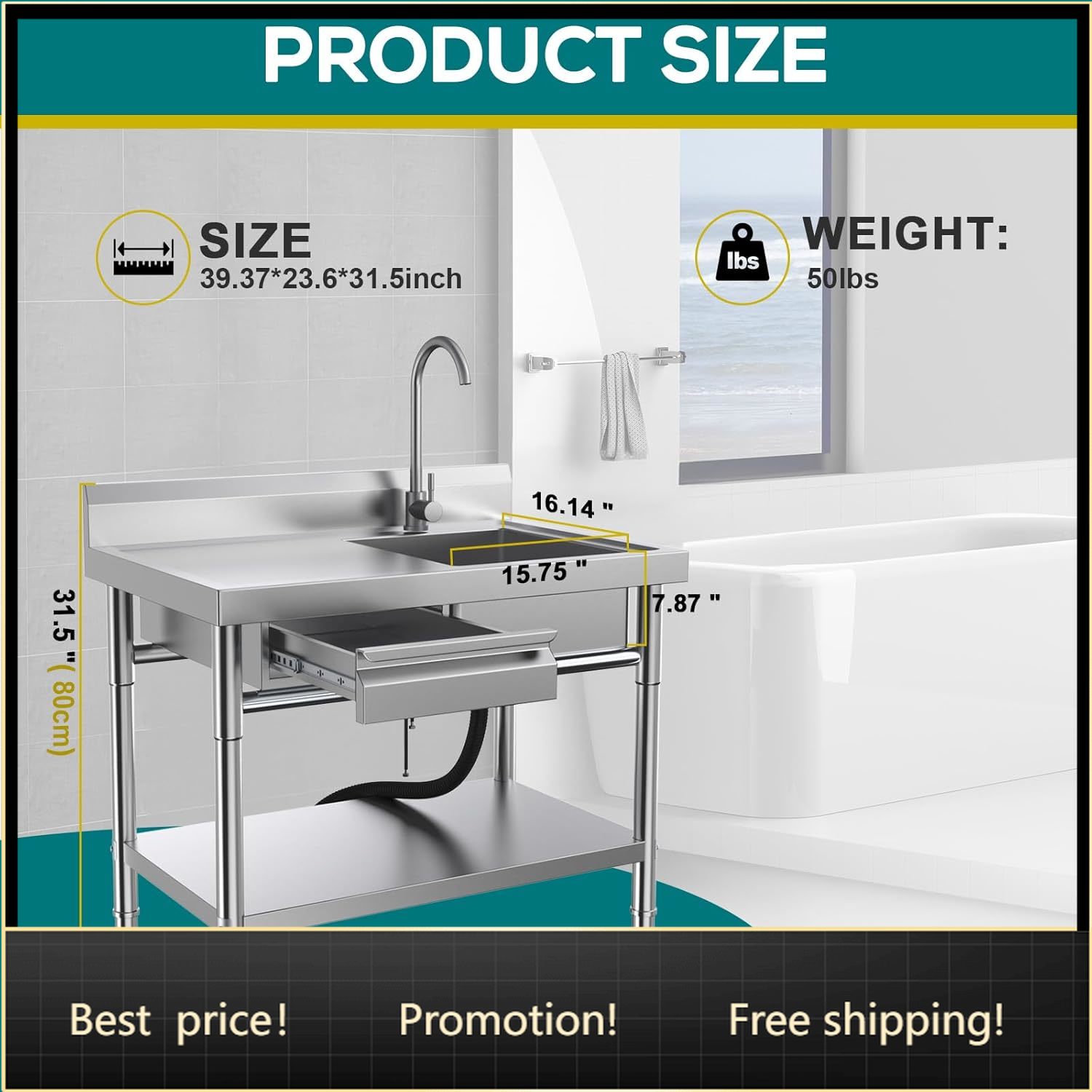 Stainless Steel Utility Sink,  - Commercial Kitchen Sink review and price