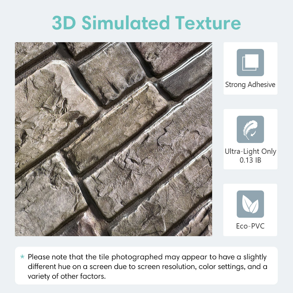 10pcs 3D Faux Stone Peel and S - Commercial Kitchen Wall Panels review and price